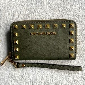 Micheal Kors studded wristlet